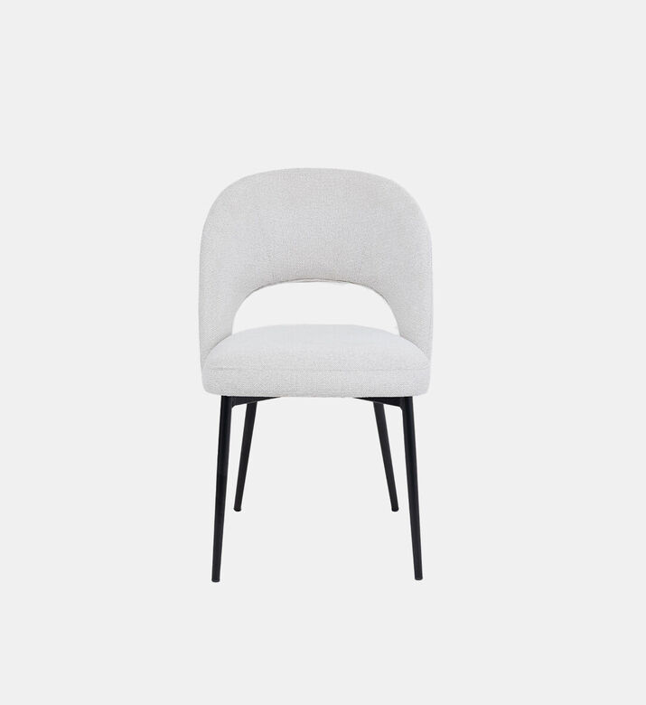 Pure Furniture Dex Metal Legs Dining Chair, Beige, Packshot View