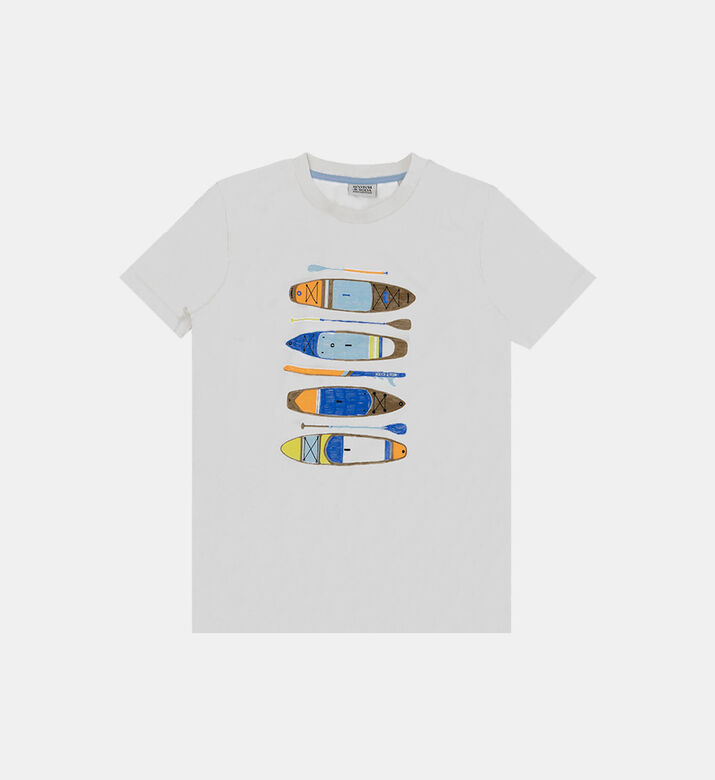 Boy Artwork Print Cotton T-shirt