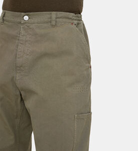 بنطال قطني واسع الساقين