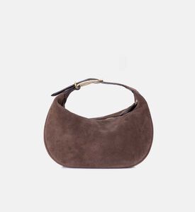 Suede Top Handle Moon Hobo Bag Suede Top Handle Moon Hobo Bag