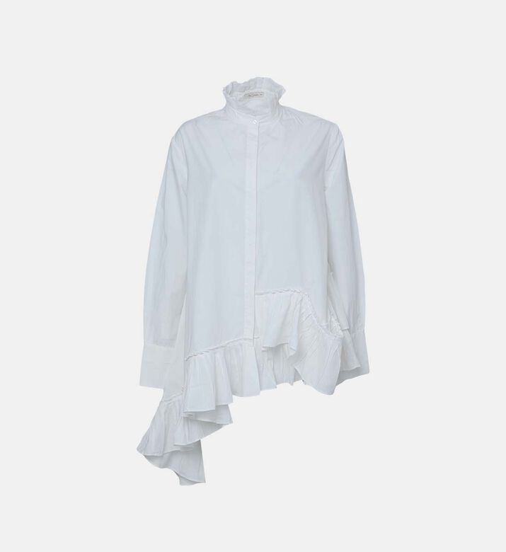 قميص كورا قطن بياقة مجمعة