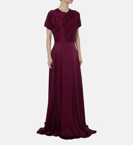 AAVVA Dress, Burgundy, M, Model View