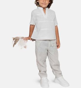Dev Linen Short-sleeve Boy Shirt
