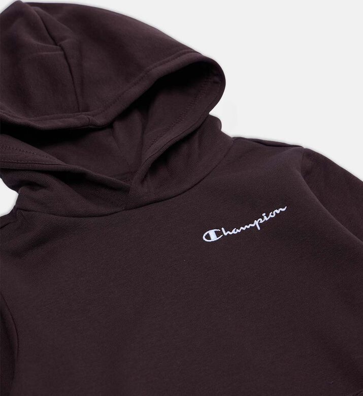 Champion Logo-detail Kangaroo Pocket Hoodie, Burgundy, S, Packshot View