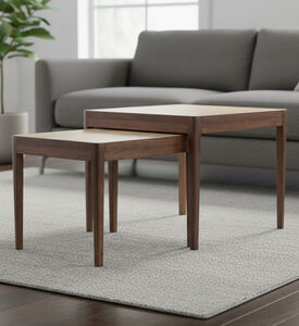 Light and Living Stijn Wood Side Tables 2-piece Set, Packshot View