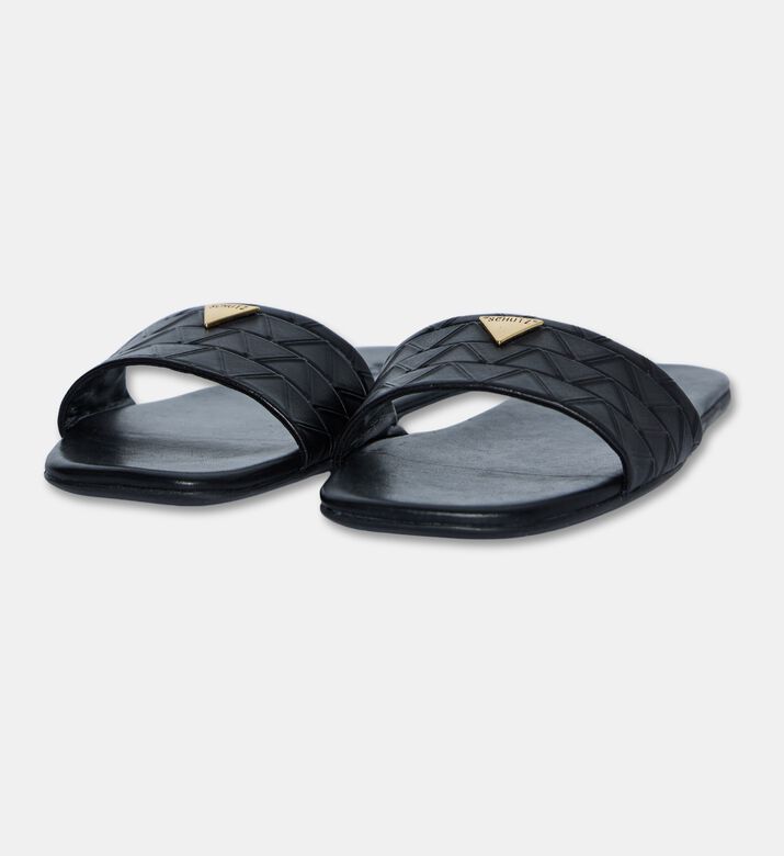 Schutz Single Strap Leather Slide Sandals, Packshot View