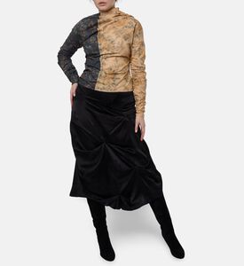 Ganni All-over Floral-print Long-sleeve Top, Model View