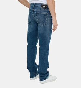 Five-pockets Dark Wash Straight-fit Pants