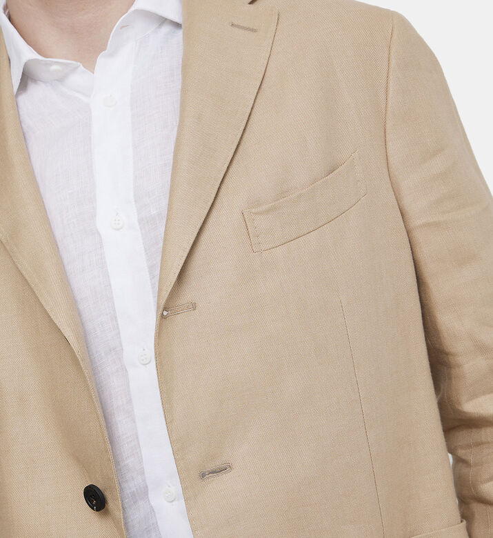 سترة بليزر نصف مبطنة بتصميم مقسم