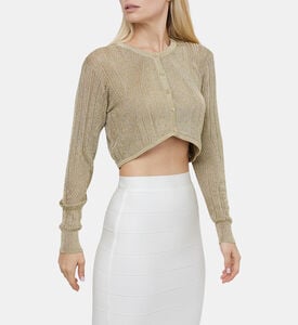 Metallic Cropped Cardigan Metallic Cropped Cardigan