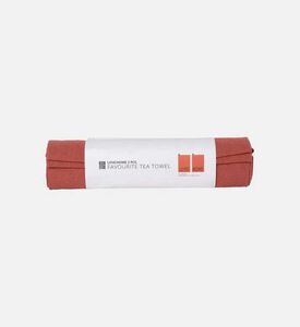 Design Letters Favourite Organic Cotton Tea Towel, Red, Love-home, Packshot View