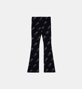 بنطال قطني واسع بطبعة لوغو على كامله