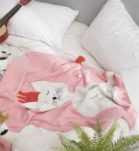 Cat Personalized Cotton Blanket Cat Personalized Cotton Blanket