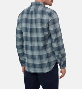 Vince Check-print Long-sleeve Shirt, Model View