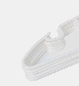 طقم شماعات بلاستيكة بيضاء 6 قطع