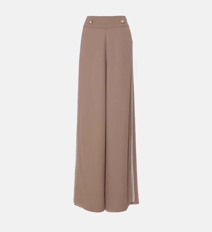 Side-detail Wide-leg Trousers