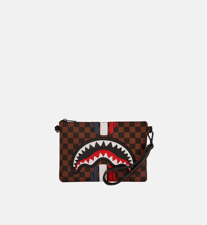 Checkered Pouchette Bag