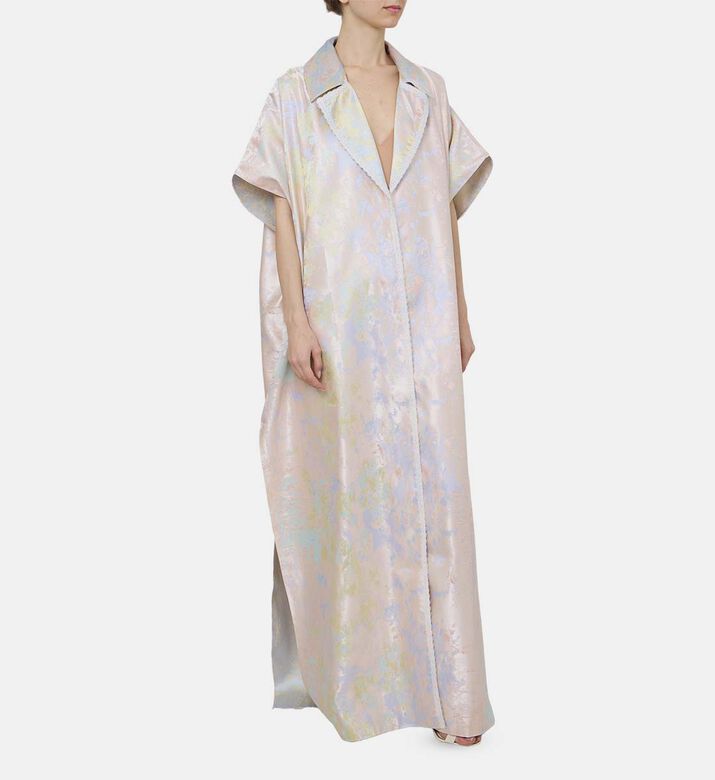 Brocade Short-sleeve Abaya