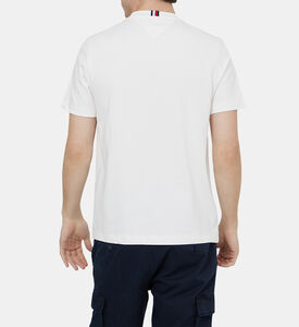 تيشيرت قطن مزين بنقشة أحرف العلامة