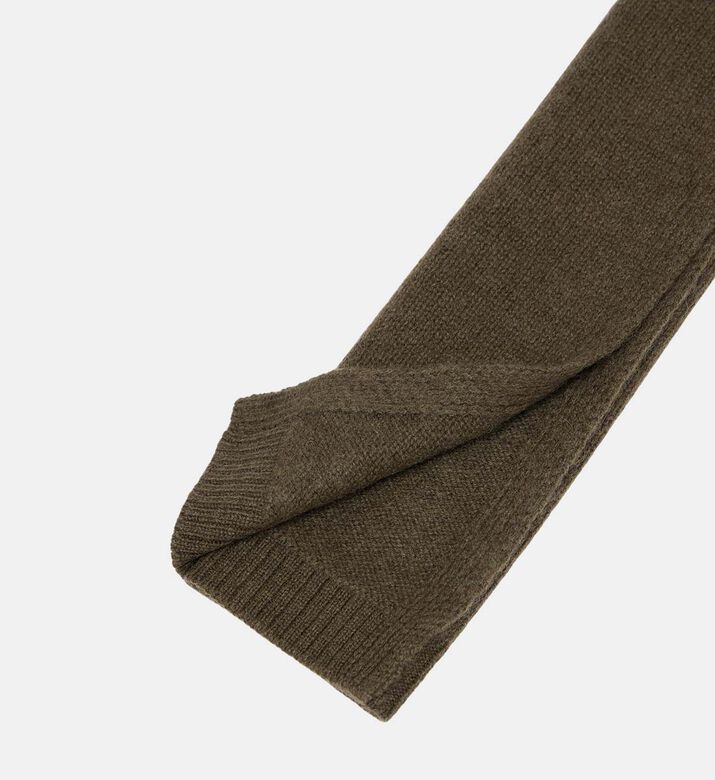 Cashmere Knit Ribbed Scarf