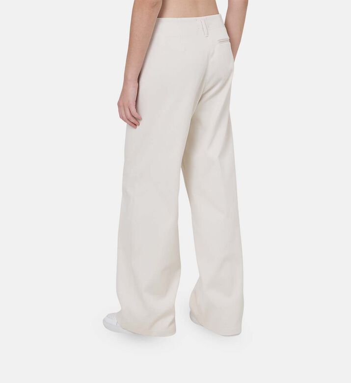 Flared Cotton-blend Trousers