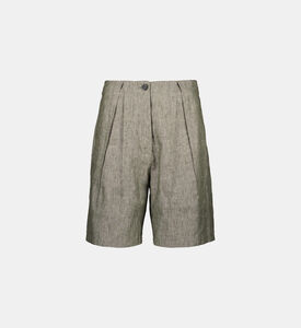 Linen Pleated Shorts