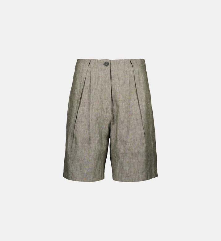 Linen Pleated Shorts