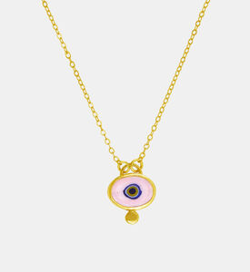 Ottoman Hands Evil Eye Pendant Necklace, Pink, Packshot View