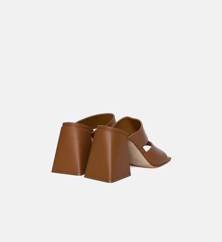 High Heel Leather Sabot Mules High Heel Leather Sabot Mules