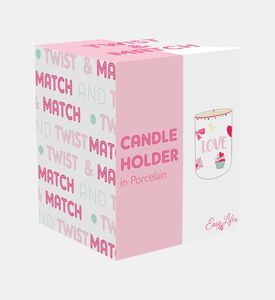 برطمان شمعة معطرة بورسلين بطبعة