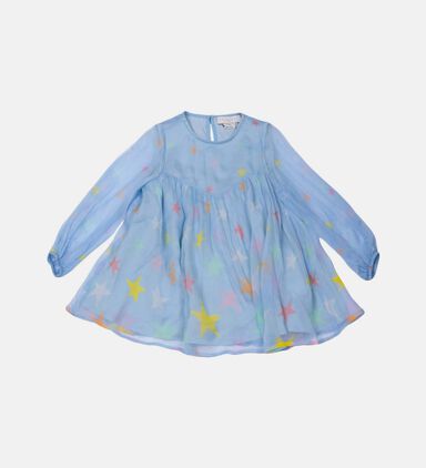 Silk Stars-print Midi Dress