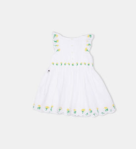 Linen Cotton Embroidered Dress