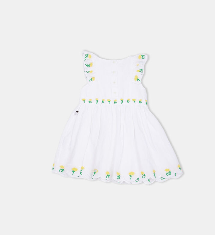 Linen Cotton Embroidered Dress