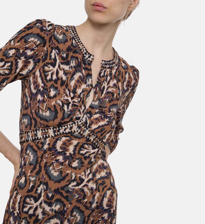 Ba and Sh All-over Print Three-quarter Dress, Model View