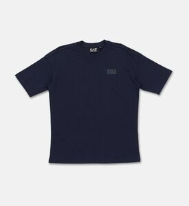 EA7 Cotton Classic Short-sleeve T-shirt, Blue, 10y, Packshot View