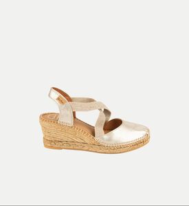 Toni Pons Saba-p Metallic Leather High-wedge Espadrille, Light-gold, Eu-38, Packshot View