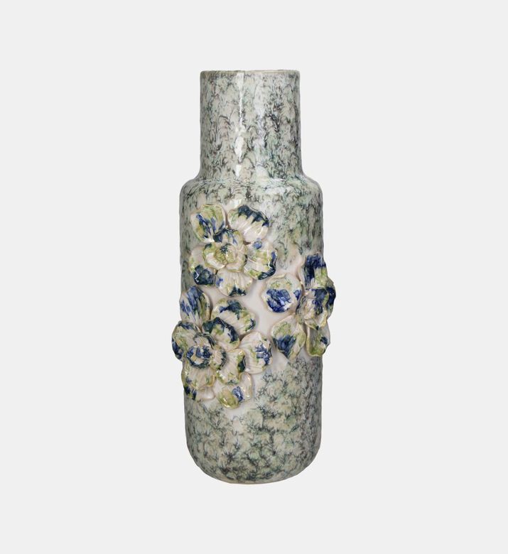 Kersten Long Flower Engraved Vase - 16.5 X 14.5 X 39 Cm, Packshot View