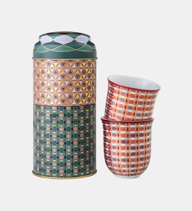 Opera 2-coffee Cups Tin Box Set