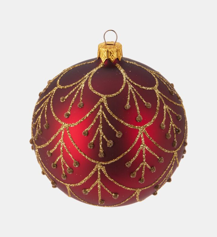 Home Deco and More Ball Xmas Glas Matt, Red, Packshot View