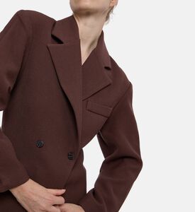 Source Unknown Button Closure Long-sleeve Blazer, Brown, M-l, Model View