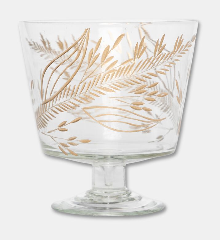 Home Deco and More Leaves Engraved Round Base Vase, Packshot View