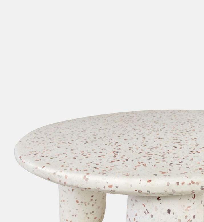 Versmissen Charlene Granite Coffee Table, White, Packshot View