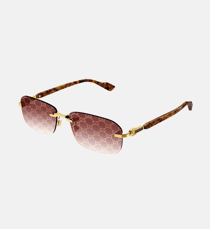 Tortoiseshell Rectangular Frame Sunglasses 56