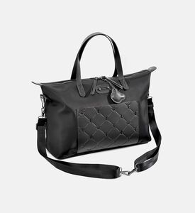 حقيبة حفاضات مبطنة بتطريز تاج