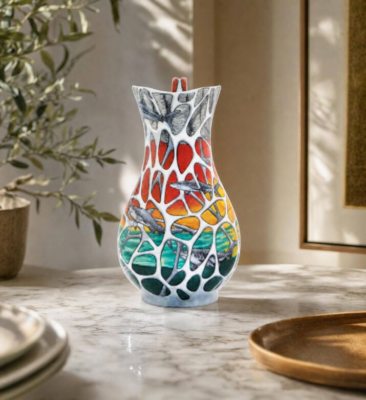 Vista Alegre Espiral Urban Art Jug, Model View