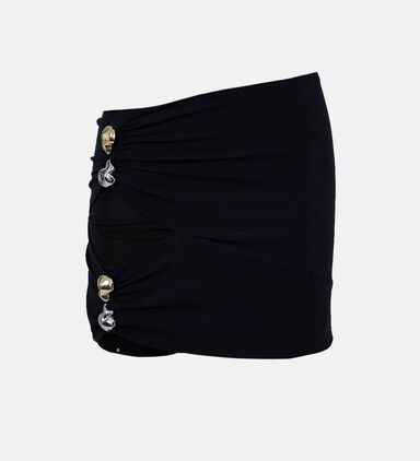 Buckle Detail Two-layer Mini Skirt
