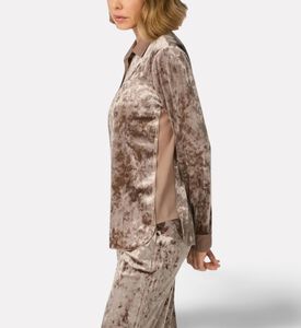 DKNY Crushed Velour Pajama Set, Nude, Xl, Model View