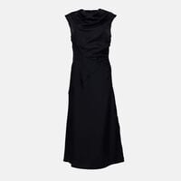 Eugenie Twill Draped Dress