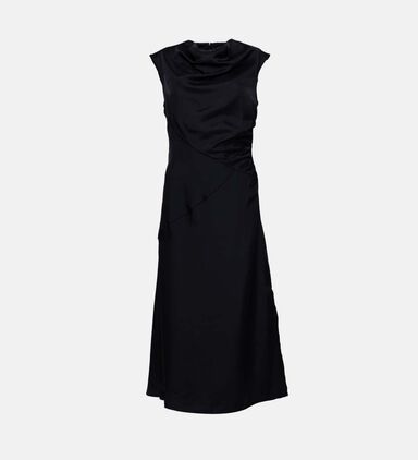 Eugenie Twill Draped Dress