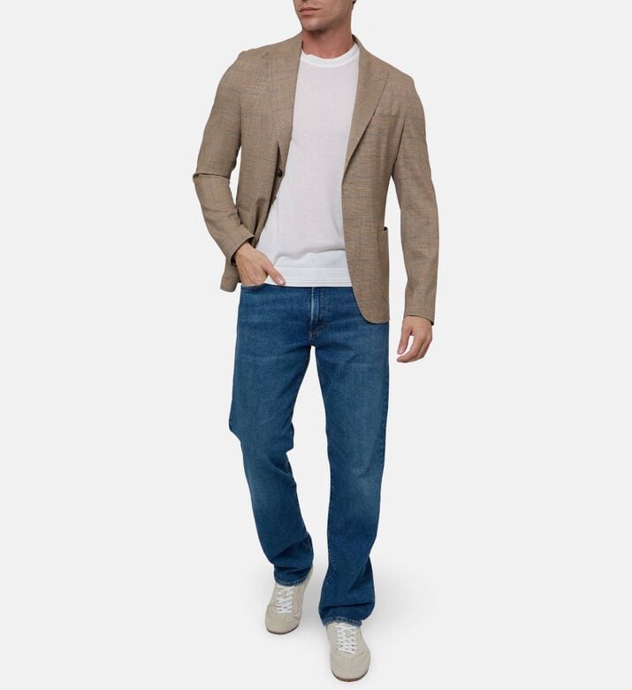 Pal Zileri Tailored Check Pattern Blazer, Model View